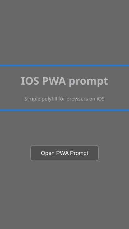 iOS PWA prompt preview
